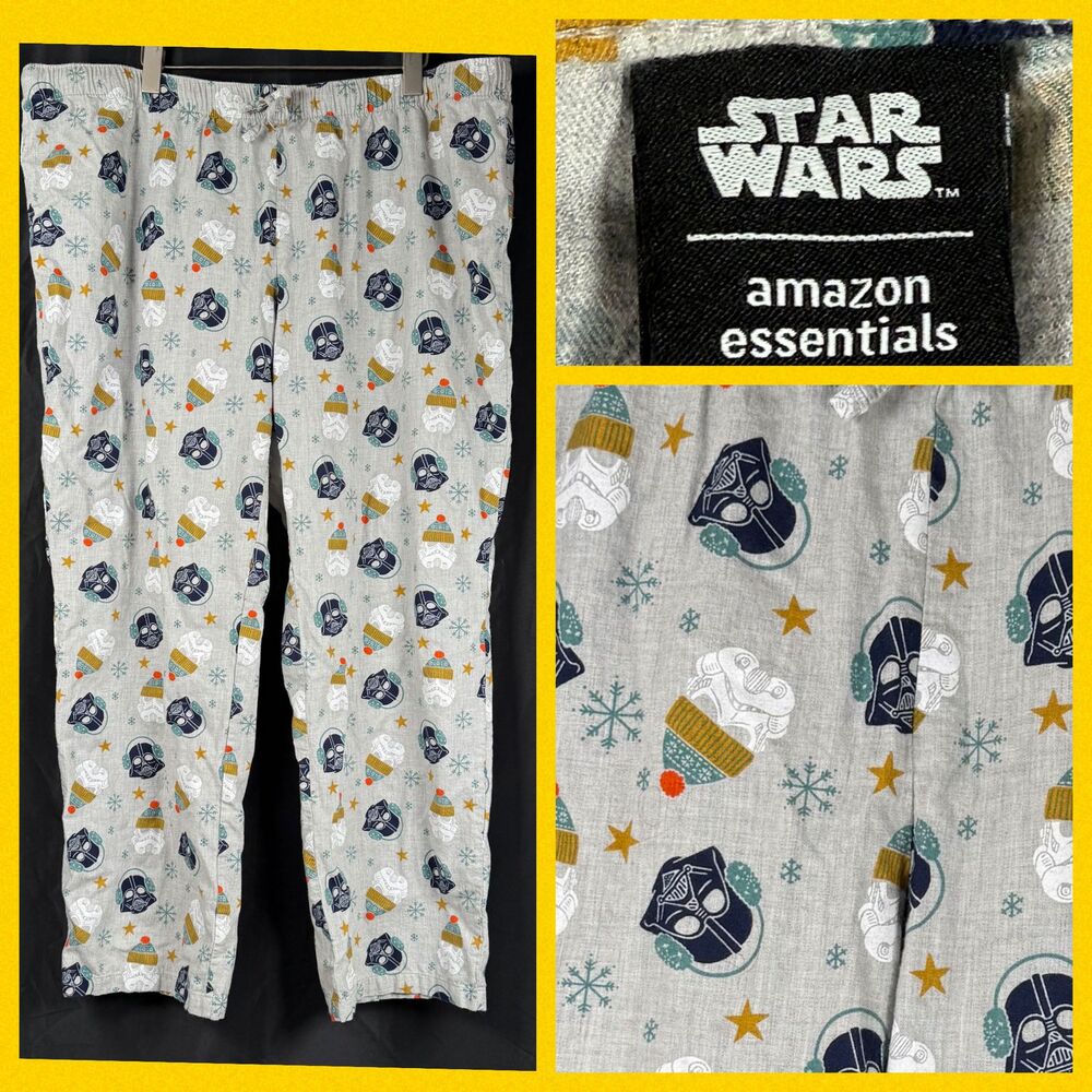 Star Wars Christmas Winter Pajama Pants Men's 2XL Darth Vader Storm Troopers